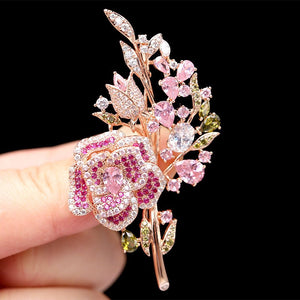 Rose Flower Wedding Statement Brooch - Perimade & Co.