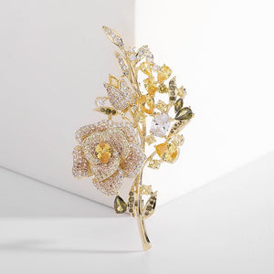 Rose Flower Wedding Statement Brooch - Perimade & Co.