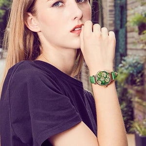 Roses Beetle 36 mm Round Leather Watch - Perimade & Co.