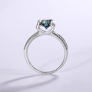 Round Color Moissanite Pave Engagement Ring - Perimade & Co.