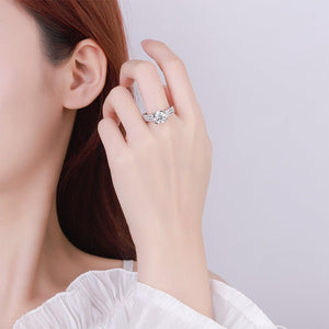 Round Color Moissanite Pave Engagement Ring - Perimade & Co.