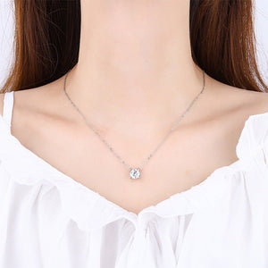 Round Color Moissanite Pendant Necklace - Perimade & Co.