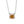 A round color moissanite pendant necklace with a red hue, set in a silver mounting on a chain.