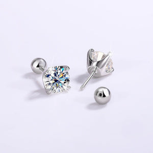 Round Color Moissanite Wedding Stud Earrings - Perimade & Co.