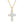 Round - Cut Moissanite Cross Charm Necklace - Perimade & Co.