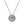 Round - Cut Moissanite Halo Pendant Necklace - Perimade & Co.