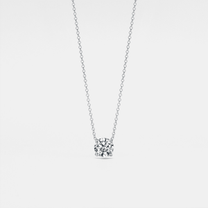 Round - Cut Moissanite Pendant Necklace - Perimade & Co.