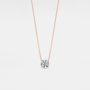 Round - Cut Moissanite Pendant Necklace - Perimade & Co.
