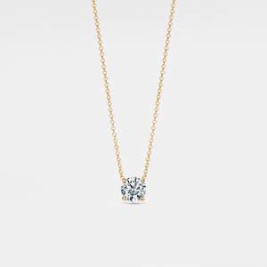 Round - Cut Moissanite Pendant Necklace - Perimade & Co.