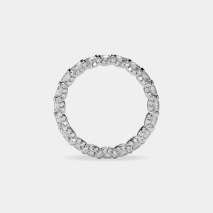 Round Moissanite Eternity Wedding Band Ring - Perimade & Co.