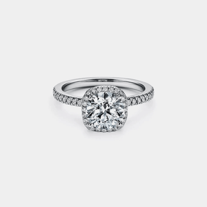 Diamond ring with a white background