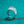 Silver ring with a large central gemstone on a teal background