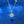 Silver necklace with a star-shaped pendant on a blue background