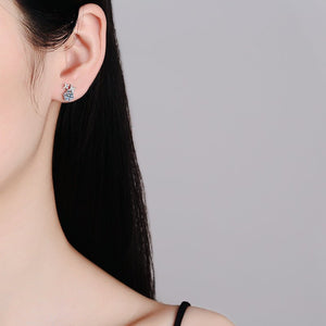 Round Moissanite Star Wedding Stud Earrings - Perimade & Co.