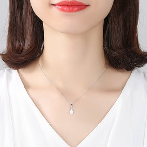 Round Opal Cabochon Pendant Necklace - Perimade & Co.