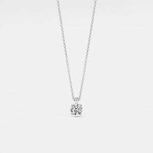 Round Solitaire Moissanite Pendant Necklace - Perimade & Co.