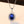 Royal Sapphire Blue Oval Halo Charm Necklace - Perimade & Co.