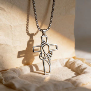 Sacred Grace Cut - Out Cross Pendant Necklace - Perimade & Co.
