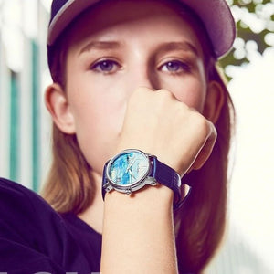 Saintes Maries 36 mm Round Leather Watch - Perimade & Co.