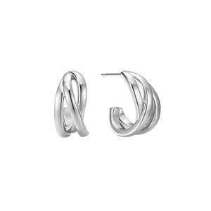 Sculptural Interwoven Triple Hoop Earrings - Perimade & Co.