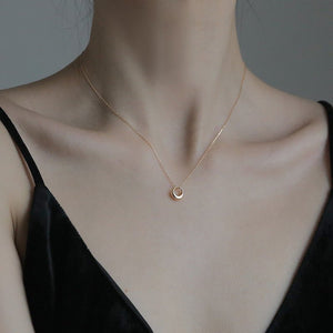 Sculptural Organic Circle Pendant Necklace - Perimade & Co.