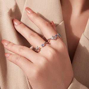 Sea Turtle Enamel Marine Stacking Open Ring - Perimade & Co.