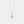 Silver necklace with a shell pendant on a light gray background