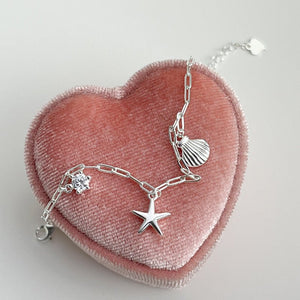 Seashell Starfish Beach Charm Bracelet - Perimade & Co.