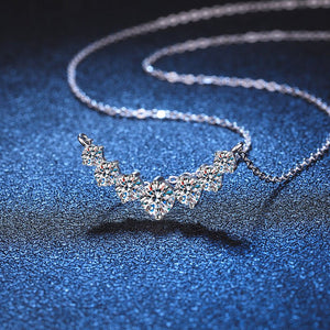 Seven - Stone Moissanite Pendant Necklace - Perimade & Co.