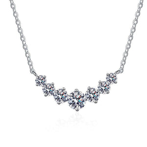 Seven - Stone Moissanite Pendant Necklace - Perimade & Co.