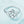Silver interwoven ring on a light blue background