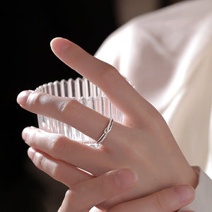 Silver Love Knot Promise Adjustable Ring - Perimade & Co.