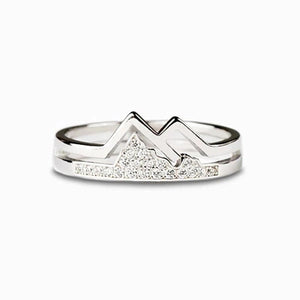 Silver Mountain Stacking Band Ring - Perimade & Co.