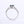 Silver ring with a green gemstone on a white background