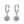 Six - Prong Moissanite Drop Hoop Earrings - Perimade & Co.