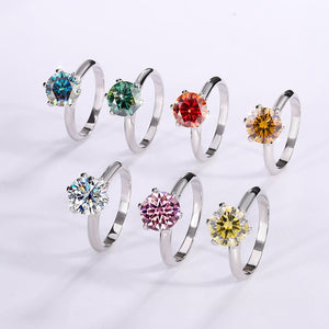 Six - Prong Solitaire Moissanite Engagement Ring - Perimade & Co.