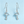 Sky Blue Topaz Planet Key Drop Hook Earrings - Perimade & Co.