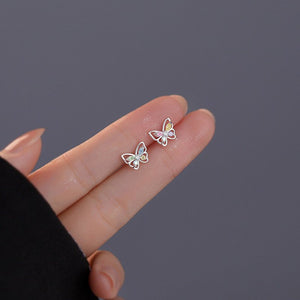 Small Butterfly Color Gemstone Stud Earrings - Perimade & Co.