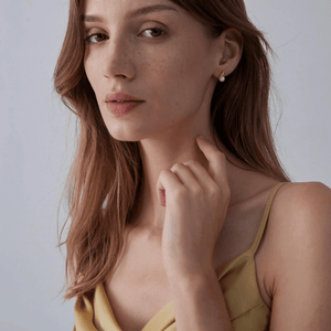 Small Gold Cat Pearl Mismatch Stud Earrings - Perimade & Co.
