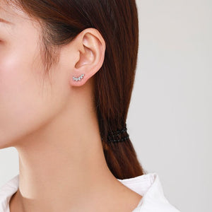Small Leaf Climber Crawler Stud Earrings - Perimade & Co.