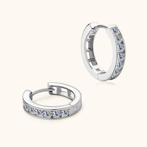 Small Moissanite Wedding Hoop Earrings - Perimade & Co.