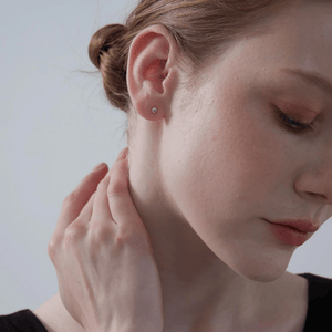 Small Moonstone Cabochon Stud Earrings - Perimade & Co.