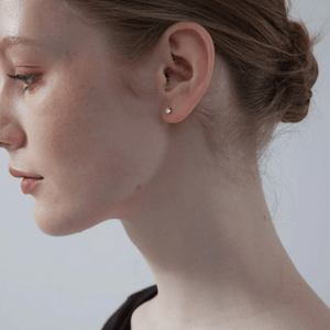 Small Moonstone Cabochon Stud Earrings - Perimade & Co.