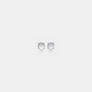 Small Moonstone Cabochon Stud Earrings - Perimade & Co.