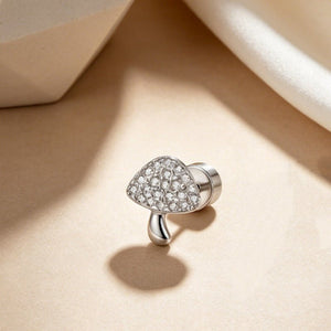 Small Mushroom Pave Cartilage Stud Earrings - Perimade & Co.