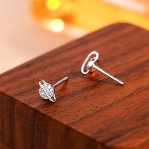 Small Planet Saturn Space Stud Earrings - Perimade & Co.