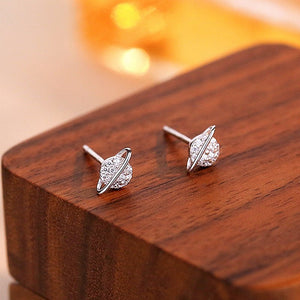 Small Planet Saturn Space Stud Earrings - Perimade & Co.