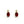 Small Starburst Oval Red Garnet Stud Earrings - Perimade & Co.