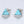 Small Triangle Natural Turquoise Stud Earrings - Perimade & Co.