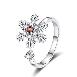 Snowflake Anxiety Fidget Spinner Ring - Perimade & Co.